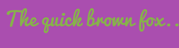 Image with Font Color 87B24B and Background Color AA4EAF
